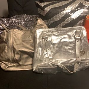 2 Silver Purses - Nicole Miller & The Sak